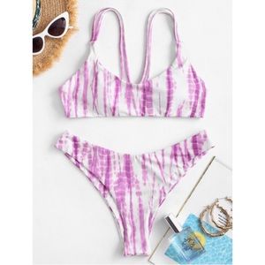 Pink tie dye bikini set 👙